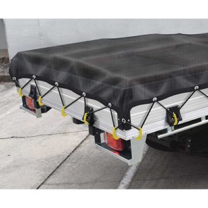 TRIBURG Aanhangernet fijnmazig 2x4 - Afdeknet voor aanhangwagens voor het vastzetten van lading - Aanhangernet fijnmazig als net voor het vastzetten van lading